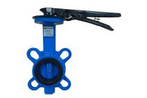 Затвор дисковый поворотный чугун 2010HA Ду 150 Ру16 межфл с рукояткой диск чугун манжета EPDM EURO Benarmo