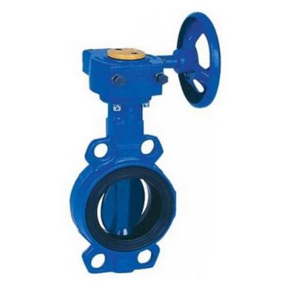 Дисковый поворотный затвор с ручным редукторным приводом VFY-WG и Sylax(диск - нержавеющая сталь)