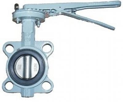 Затвор дисковый поворотный межфланцевый ABRA-BUV-VF863D Ру16 с ручкой