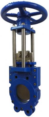 Задвижки шиберные (затворы ножевые) ABRA-KV-02 со штурвалом выдвижной шток (OS&Y) двусторонние PN10 и PN16, DN050-600, GGG40/SS304/EPDM.