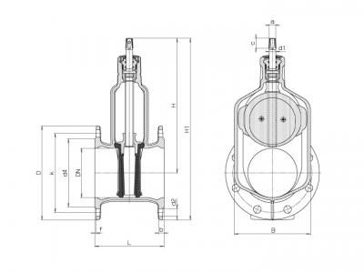 Задвижка HAWLE A (4000A-короткая, 4700A -длинная)