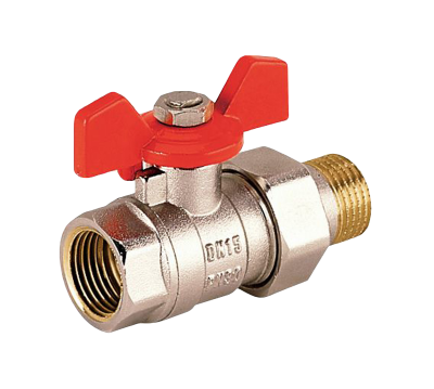 КРАНЫ ШАРОВЫЕ SH БОСТОН С АМЕРИКАНКОЙ DN 15-25 / PN 25 / Присоединение: Р/Р,Р (внутр.)/Р (внешн.) / Управление: Рукоятка "бабочка" / Тип проходного сечения: Полнопроходной / Корпус: Латунь / T max рабочей среды, °С 90-95
